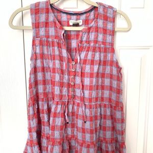 Anthropologie checkered top